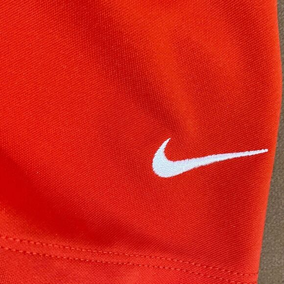 NIKE GOLF Tour Performance Size Large L Mens Orange Breathable Polo Shirt TPC - Picture 5 of 7